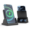 Snelle draadloze oplaadstandaard 10 x 12 cm 30 W voor het opladen van de telefoon in zowel staande als liggende positie met LED-lamp zwart 4
