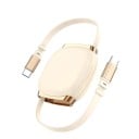 Snelle oplaadbare oprolbare kabel 2x USB-C 100 W lengte 100 cm compacte mechanisme voor het opladen van apparaten en het overdragen van energie 4