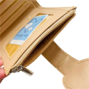 Snoopy portemonnee 11,8 x 9,3 cm PU munt- en kaarthouder portemonnee met rits cartoon portemonnee met compartimenten anime cadeau voor vrienden 3