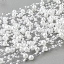 Snöre med pärlor 10 m Dekorativt pärlsnöre Bröllopsgirland Dekorationssnöre för presenter Juldekoration Kreativt skapande 2