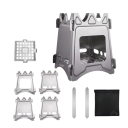 Sobă de camping pliabilă portabilă din oțel inoxidabil, 16 x 16 x 18 cm, ușoară, 290 g, durabilă, din oțel, pentru gătit în aer liber, drumeții 2