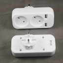 Socket Splitter with 2x USB Port K1117 3