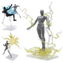 Socle en plastique transparent pour figurines d'action Support extensible avec articulations mobiles Présentoir à figurines Support d'exposition 3
