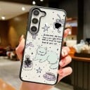 Sød cover til Samsung Galaxy S24 med dyremotiv Akryl gennemsigtig bagside cover til mobil Beskyttelse af kameraet 10