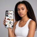 Sød cover til Samsung Galaxy S25 med dyremotiv Akryl gennemsigtig bagside til mobil Beskyttelse af kamera 4