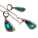 Sofisticadas Pendientes y Collar de Plata 925 Geométricos Modernos Conjunto Elegante de Moda para Mujeres 2