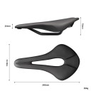 Soft Bicycle Saddle with Hollow Centre 265 × 150 mm PU and Dual-Density Gel Foam with Double Springs for Comfortable Riding 3