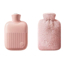 Soft Hot Water Bottle 1000 ml with Fabric Cover Non-Slip Handle Safety Explosion Resistance Heat Therapy 3