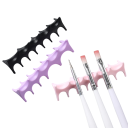 Soft Silicone Brush Holder 8.2 x 2.2 cm Organiser for Nail Brushes, Pens and Painting Tools Easy to Clean Desk Protection 6