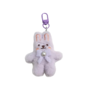 Soft Toy Bunny Keyring with Bow Soft Plush Accessory for Backpack Handbag Cute Decoration for Children and Adults 7