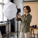 Softbox Mini Bowens 30 cm Rápido e Fácil Luz Macia e Uniforme Dobrável Preto e Branco para Luzes LED 40 W LT028 e 60 W LT005 4