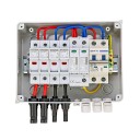 Solær FV-samler 20 x 9 x 19 cm DC 600V 2 indgange 1 udgang Sikring 15A Afbryder 63A SPD Beskyttelse mod overspænding og lyn Vandtæt udførelse IP65 4