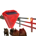 Solar Animal Repeller with Dog Barking Sound 129 dB and Flashing LED Lights IP65 Plastic Red for Garden and Land Protection 2