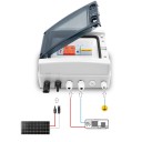 Solar Combiner for PV Panels IP65 240 x 210 x 100 mm DC 600 V SPD Fuse and Circuit Breaker 40 A DC Waterproof Protective Box 1 Input 1 Output Outdoor Use 3