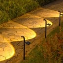 Solar Garden Lamp 1 pc On Stake 59 x 21 x 8 cm IP65 LED ABS and Acrylic Black Warm White Light For Pathway and Driveway 8