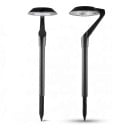 Solar-LED-Lampe für den Rasen 2 Stk Warmweiß Wasserdicht 49,5 x 15 cm Leistung 0–5 W Schwarz Stehendes Licht für Garten und Hof bei der Villa 1