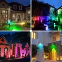 Solar LED Spotlight IP65 Waterproof Outdoor Coloured Light Garden Decorative Lighting for House Fence Terrace Celebrations Party 2