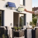 Solar LED Spotlight with Motion Sensor 234 LED Remote Control Separate Panel 5 m Cable Black IP65 Waterproof 3 Modes For the House 2