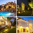 Solar-LED-Strahler, 3000 K, Warmweiß, IP65, wasserdicht, für Außenbeleuchtung, Garten, Wandleuchte, energiesparend, Solarpanel, Hauszaun 2