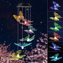 Solar LED Wind Chime Butterfly 65 cm IP65 Hanging Garden Decoration with Colour Change Solar Lighting 1
