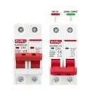 Solar Miniatur-Leistungsschalter DC 2P 20 A 250 V 77 x 35 mm Photovoltaik MCB EACBDC-63 Schutz gegen Überlastung und Kurzschluss für Gleichstromverteilungen 2