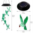 Solarbetriebene LED-Lichtglocke Kolibri 70 cm IP65 Hängende Gartendekoration mit Farbwechsel Solarbeleuchtung 3