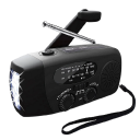 Solárna kempingová svietidlo 3LED s klikou AM/FM rádiom Power banka 2000mAh USB nabíjanie Prenosná baterka 13x6x4,5 cm Outdoor 4