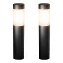 Solárna stojacia lampa 2 ks S pohybovým senzorom 37,5 x 6 cm Vodotesná Plast a nerez Teplé biele svetlo Na záhradu 1