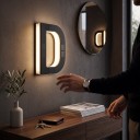 Solárne LED písmeno na plot a bránu Svietiaci obrys písmena Výška 23 cm ABS plast Čierne prevedenie K adrese domu aj pre mená a nápisy 5