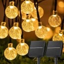 Solárne svetielka 7 m 50 LED Krištáľové globusové záhradné osvetlenie Vodeodolná dekorácia s 8 režimami Svetla na terasu balkón 3