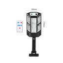 Solárne vonkajšie svetlo 100x170 mm s pohybovým senzorom 3 režimy IP65 Vodotesná nástenná lampa s diaľkovým ovládaním LED osvetlenie terasa dom 2