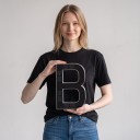 Solární LED písmeno k číslu domu Svítící obrys písmene Výška 23 cm ABS plast Černé provedení Na zeď domu plot i branku a pro iniciály 4