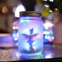 Solární LED závěsná lucerna sklenice 8–10 h svícení sklo a kov teplé světlo venkovní dekorace zahrada balkon 1