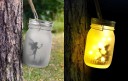 Solární LED závěsná lucerna sklenice 8–10 h svícení sklo a kov teplé světlo venkovní dekorace zahrada balkon 3