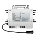 Solární mikroměnič 2000 W s WiFi a 4 MPPT vstupy DC 22-50 V na 230 V 311 x 297 x 35 mm Hliníkové tělo IP67 Stříbrný Pro až 4 panely 2