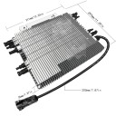 Solární mikroměnič 2000 W s WiFi a 4 MPPT vstupy DC 22-50 V na 230 V 311 x 297 x 35 mm Hliníkové tělo IP67 Stříbrný Pro až 4 panely 4