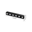 Solární nástěnné svítidlo 25,3x3 cm 6 LED studená bílá Vodotěsné venkovní světlo na stěnu zahrady verandy Dekorativní signální osvětlení 2