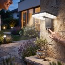 Solární nástěnné svítidlo se skládací hlavou 3 režimy osvětlení Infračervené čidlo pohybu 12,5 x 11 cm ABS Krytí IP65 Na fasádu i k vchodu 6