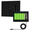 Solární panel 25 W s MPPT regulátorem a výstupem 5 V 1,2 A USB i USB-C 43,5 x 26,2 cm Se 6 sloty na baterie 18650 Černý S držákem na zeď 2