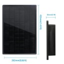 Solární panel 25 W s MPPT regulátorem a výstupem 5 V 1,2 A USB i USB-C 43,5 x 26,2 cm Se 6 sloty na baterie 18650 Černý S držákem na zeď 3