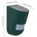 Solární poplašný systém s PIR detektorem pohybu, sirénou 110 dB, strobo LED, 4 režimy, voděodolný, 12 × 7,5 × 6,9 cm, na dům i zahradu 9