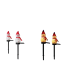 Solární vánoční světlo Sněhulák 28,5 cm Zahradní zápich 11 x 7,8 cm LED venkovní dekorace Teplé bílé světlo Solární lampička na terasu a záhon 3