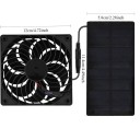 Solární ventilátor 12 V s větrákem 12 cm a solárním panelem 11,4 x 5,8 cm černý odvětrávání skleníku kurníku i psí boudy a garáže 2