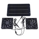 Solární ventilátor 12V 10W Vodotěsný dvojitý odsávací ventilátor ABS Monokrystalický křemík Skleník Kempování Kuchyň Zvířecí dům 1