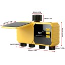 Solární Wi-Fi zavlažovací časovač 4 zóny dešťový senzor průtok 35 l/min IPX6 Smart Life a Tuya žlutý na zahradní zavlažování a trávníku 3