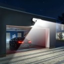 Solarnie LED bezpieczeństwa światło 77 LED 2000 lm czujnik PIR IP65 z pilotem fałszywa kamera lampa zewnętrzna 2