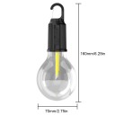 Solcelle LED campinglampe med krog 160 × 70 mm USB-C opladning IPX4 vandtæt bærbar lygte til udendørs brug 2