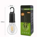 Solcelle LED campinglampe med krog 180 mm USB-C opladning IPX4 vandtæt bærbar lommelygte til udendørs og camping 2