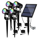 Solcelledrevet LED-spotlight IP65 Vandtæt Udendørs Farverig Lys Have Dekorativ Belysning Til Hushegn Terrasse Festival Fest 1