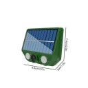 Solcelledrevet ultralydsdyrafskrækker 20-36,5 kHz haveskadedyrsafskrækker IP66 200-300 m USB genopladelig 9,4 x 7,4 cm 6